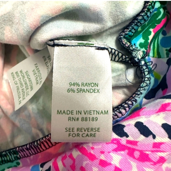 Lilly Pulitzer Vibrant Under the Sea Print Long Sleeve Blouse XL - Picture 5 of 5